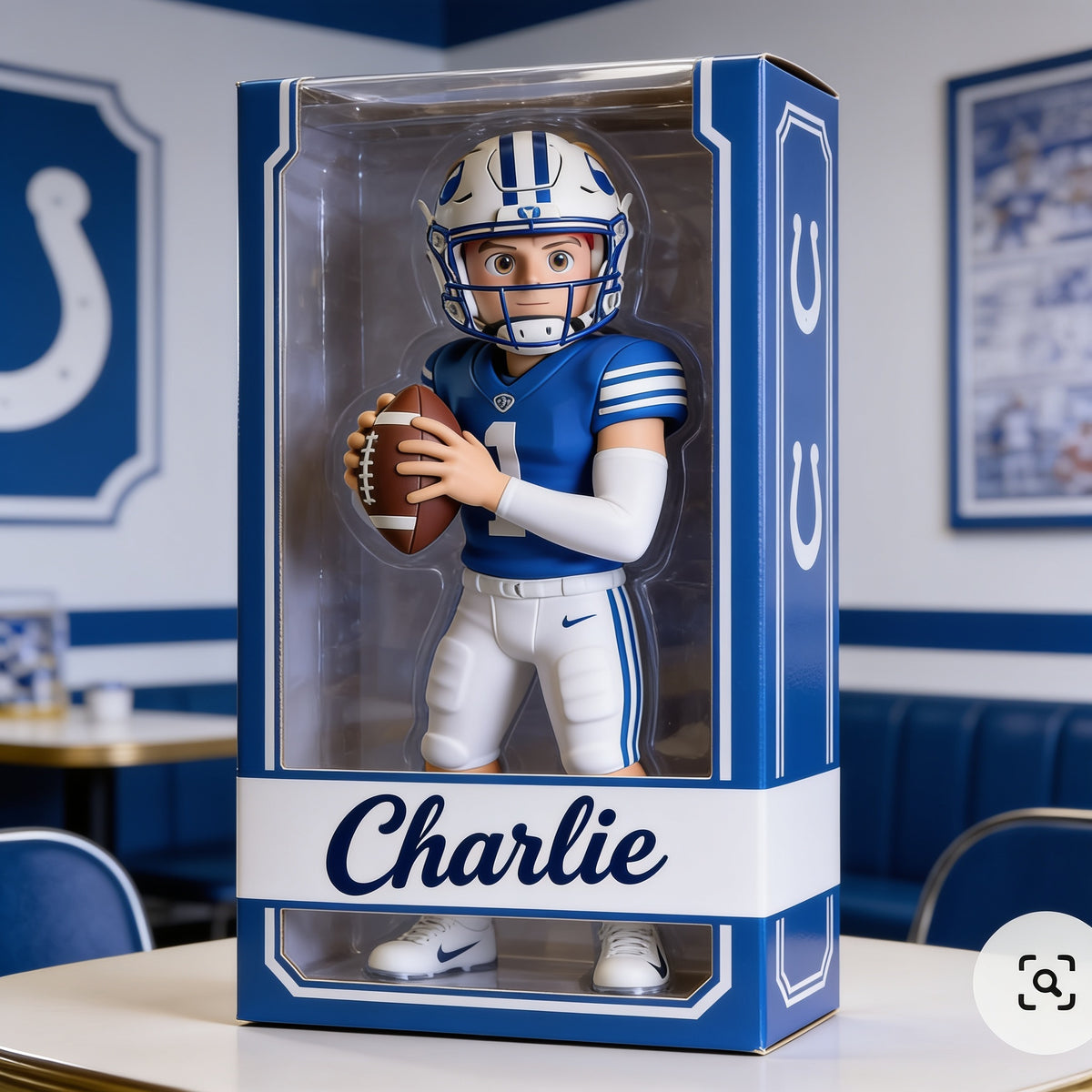 Personalized Latino American Football Player Shaped Acrylic Plaque, Football Fan Gift
