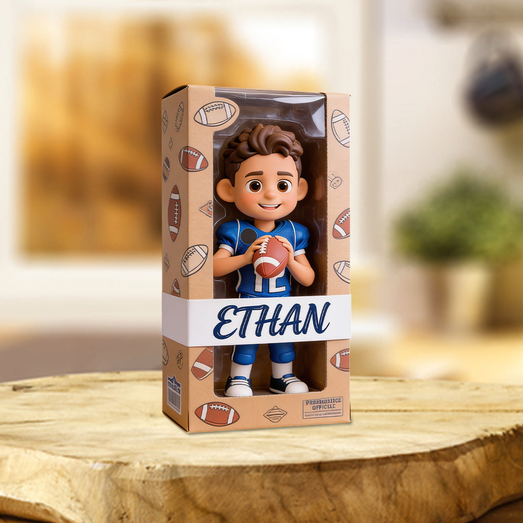 Personalized Latino Youth American Football Player Custom Shaped Acrylic Plaque