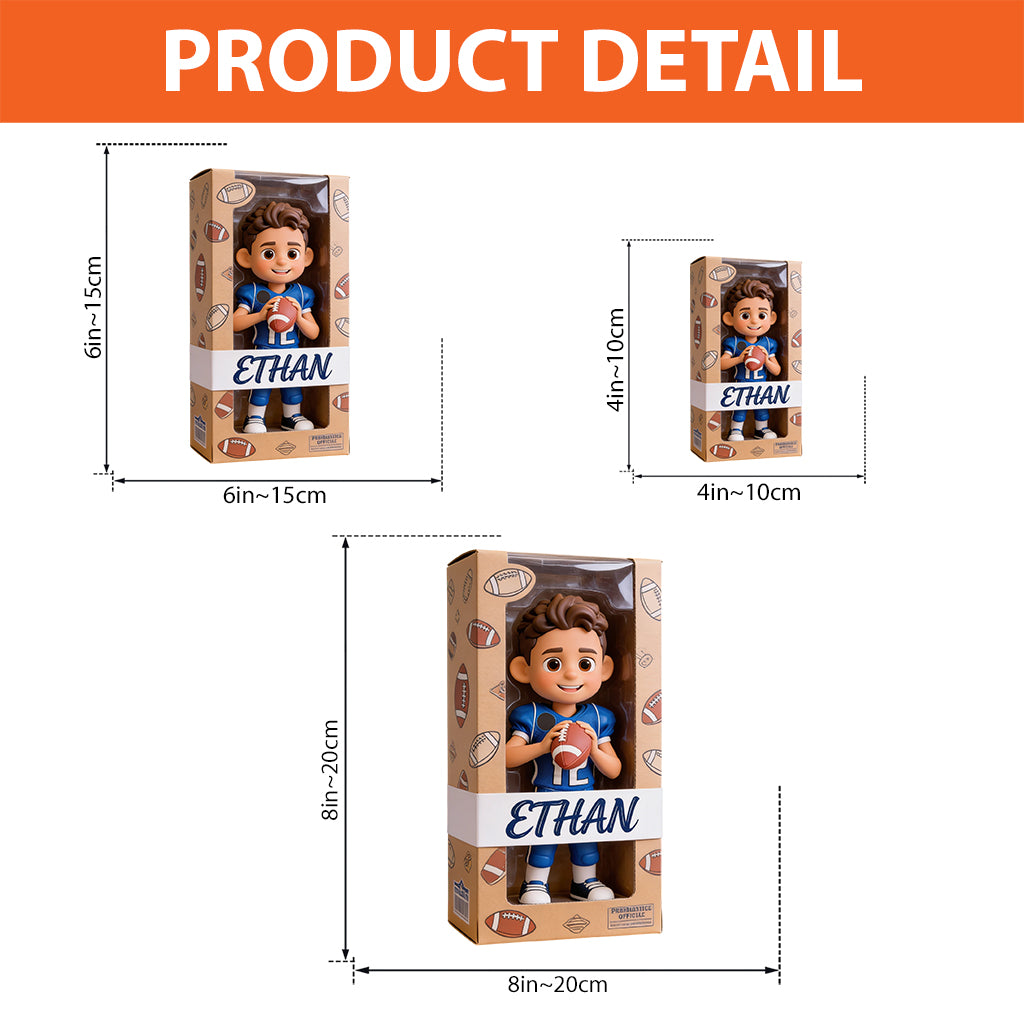 Personalized Latino American Football Player Shaped Acrylic Plaque, Football Fan Gift