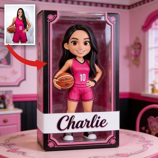 Personalized Latina Woman Basketball Player Custom Shaped Acrylic Plaque Sports Fan Gift