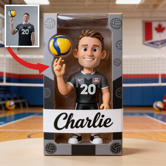 Personalized Latino Man Volleyball Player Custom Shaped Acrylic Plaque Sports Fan Gift
