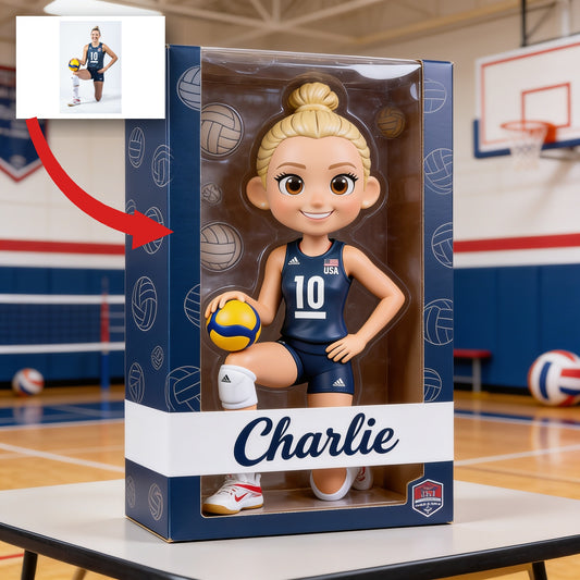 Personalized Woman Volleyball Player Custom Shaped Acrylic Plaque Sports Gift