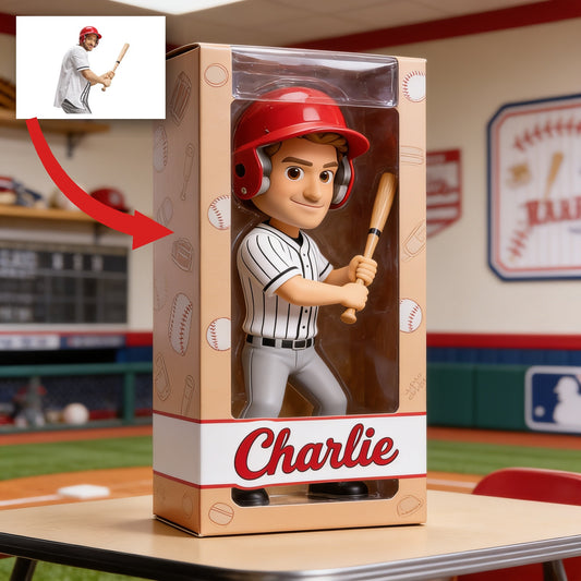 Personalized Adult Man Baseball Player Custom Shaped Acrylic Plaque Sports Fan Gift