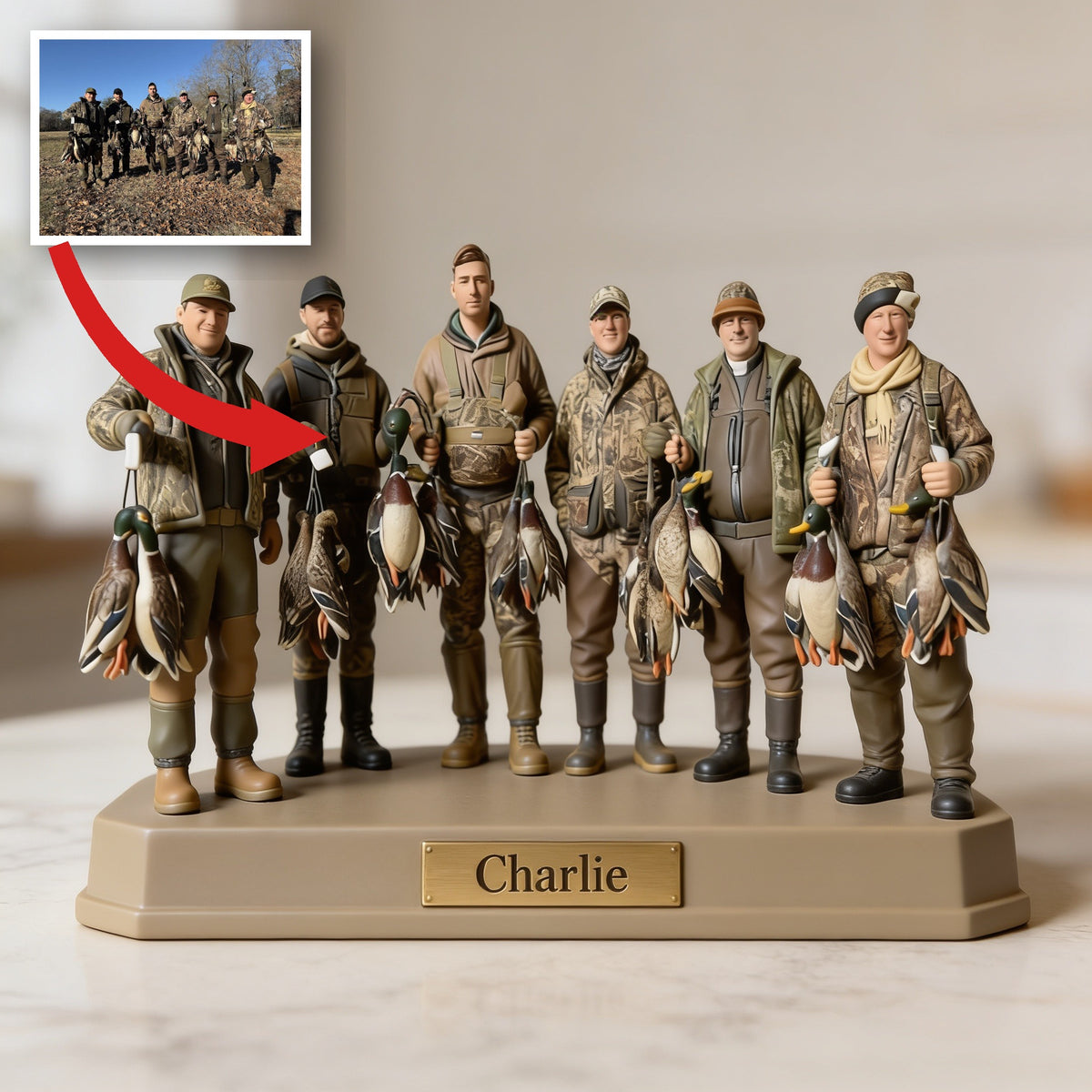 Personalized Duck Hunting Group Custom Shaped Acrylic Plaque Hunting Gift