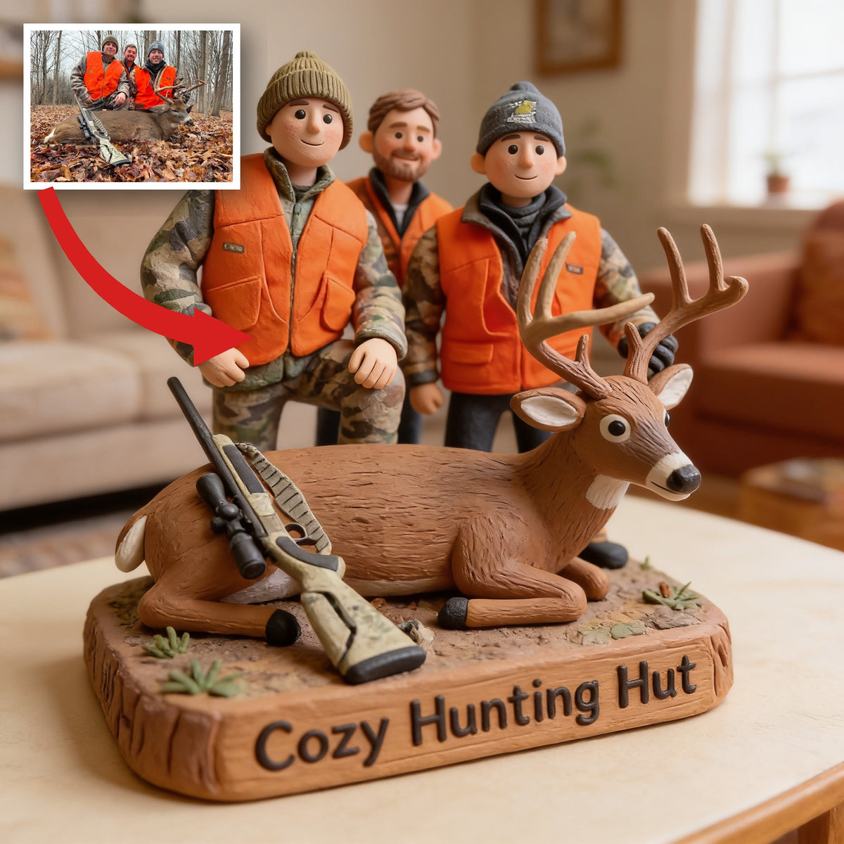 Personalized Hunting Group with Deer Custom Shaped Acrylic Plaque Hunting Lover Gift