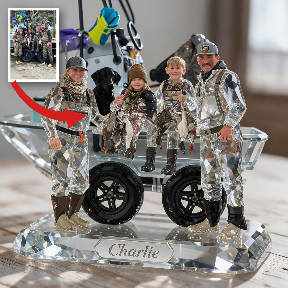 Personalized Hunting Family Custom Shaped Acrylic Plaque Keepsake Gift