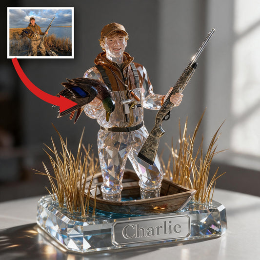 Plaque Acrylique Personnalisée Chasseur de Canard Cadeau de Chasse
