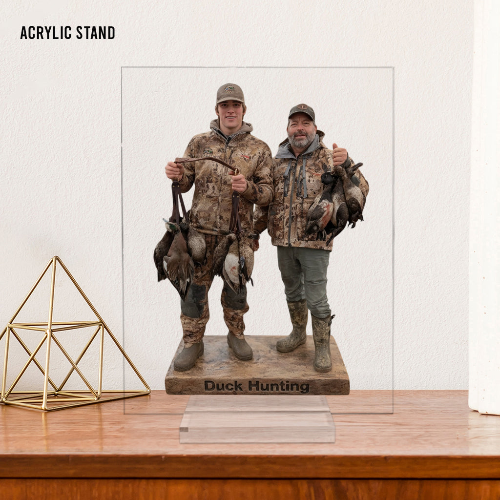 Personalized Hunting Family with Deer Custom Shaped Acrylic Plaque Hunting Lover Gift