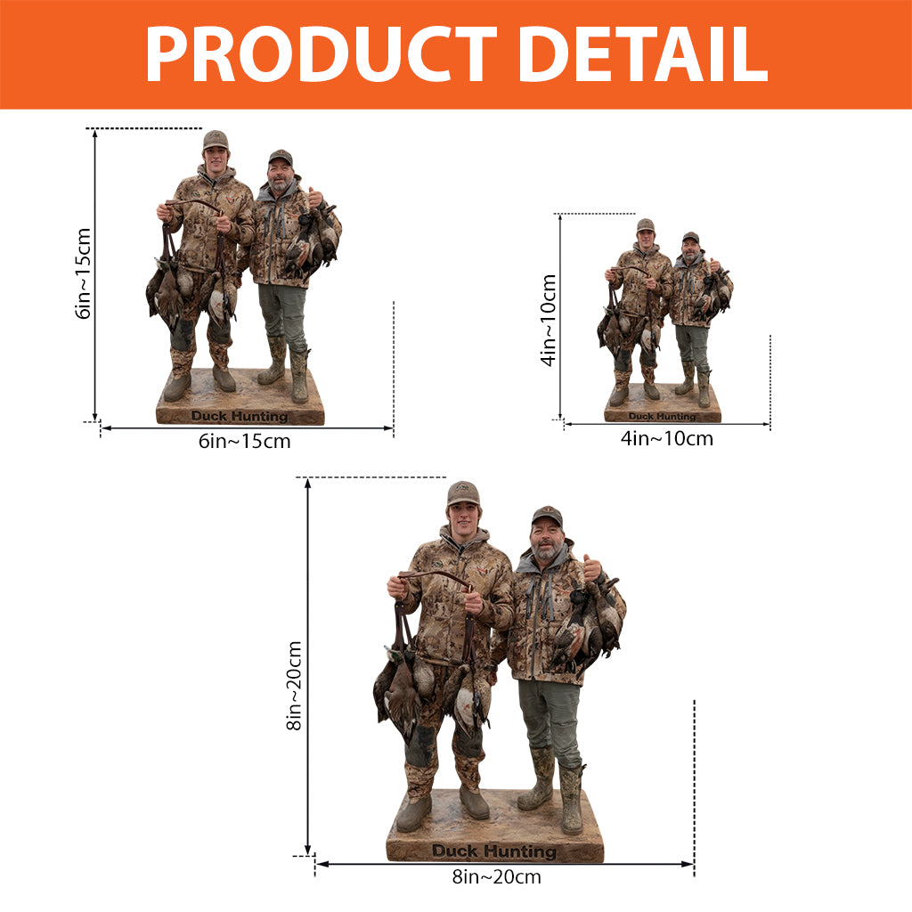 Personalized Middle-Aged Hunting Couple with Deer Custom Shaped Acrylic Plaque Hunting Gift