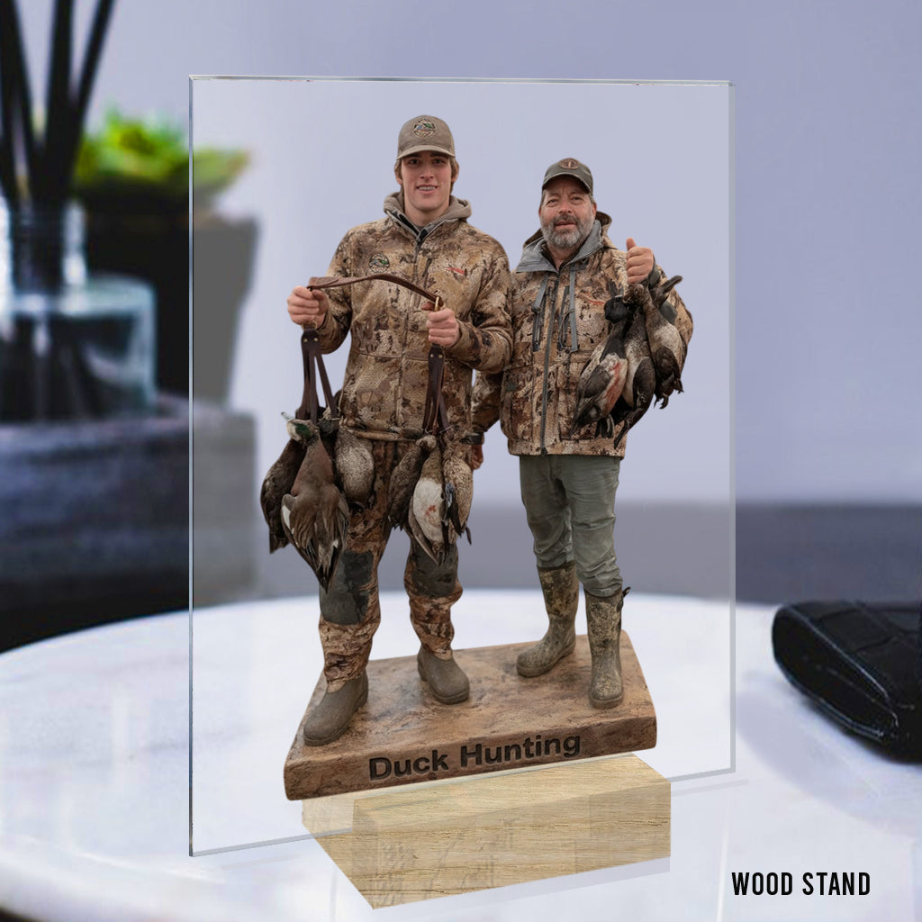 Personalized Latino Duck Hunter Custom Shaped Acrylic Plaque Hunting Gift