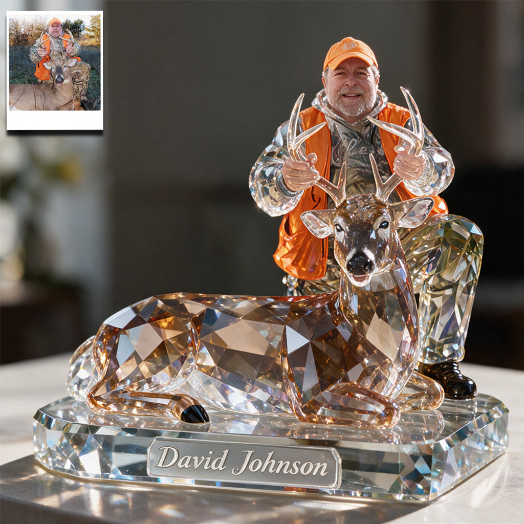 Personalized Middle-Aged Latino Duck Hunter Custom Shaped Acrylic Plaque Hunting Gift