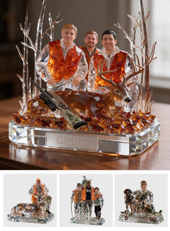 Personalized Hunting Group with Deer Custom Shaped Acrylic Plaque Hunting Gift