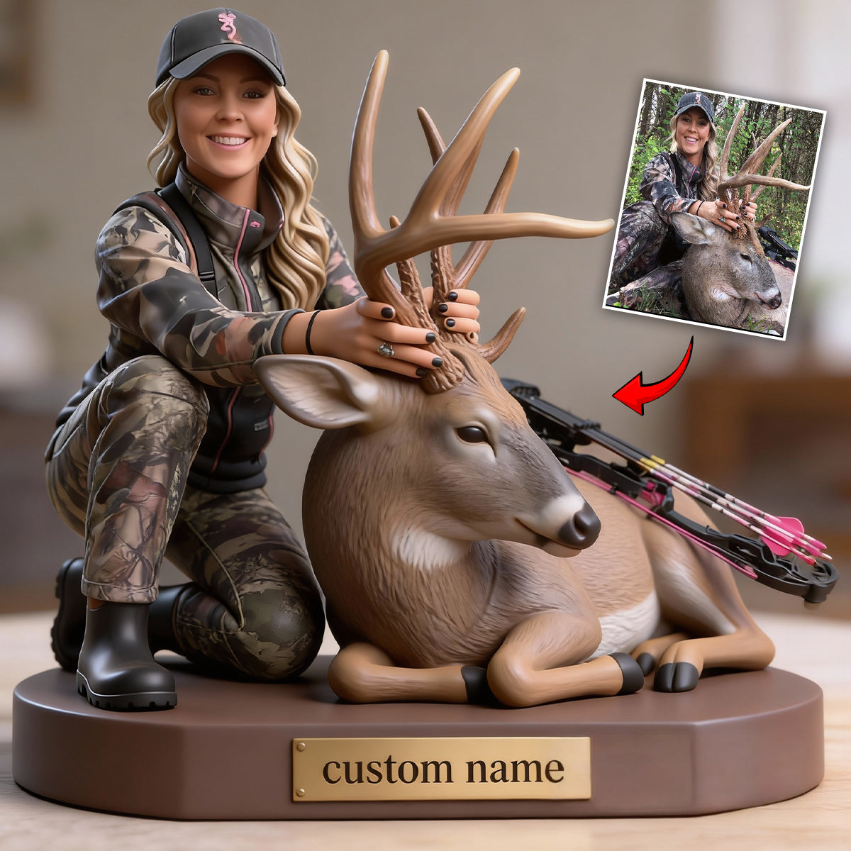 Personalized Hunting Group with Deer Custom Shaped Acrylic Plaque Hunter Gift