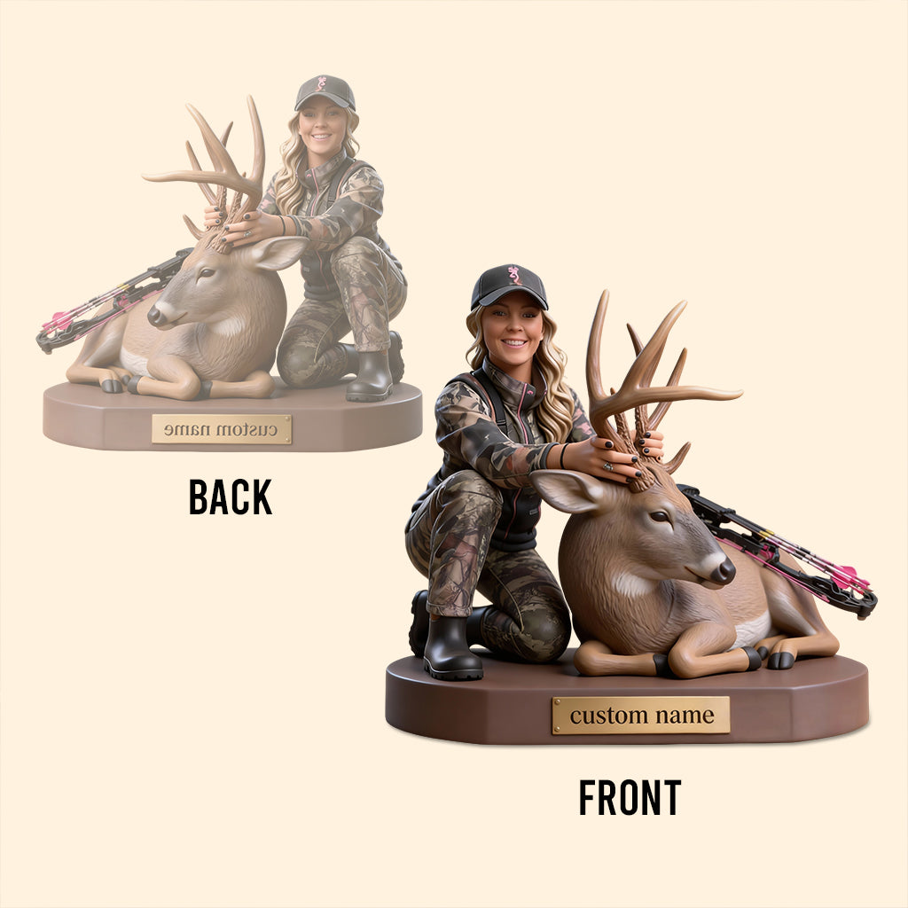Personalized Middle-aged Duck Hunting Couple Custom Shaped Acrylic Plaque Hunter Gift