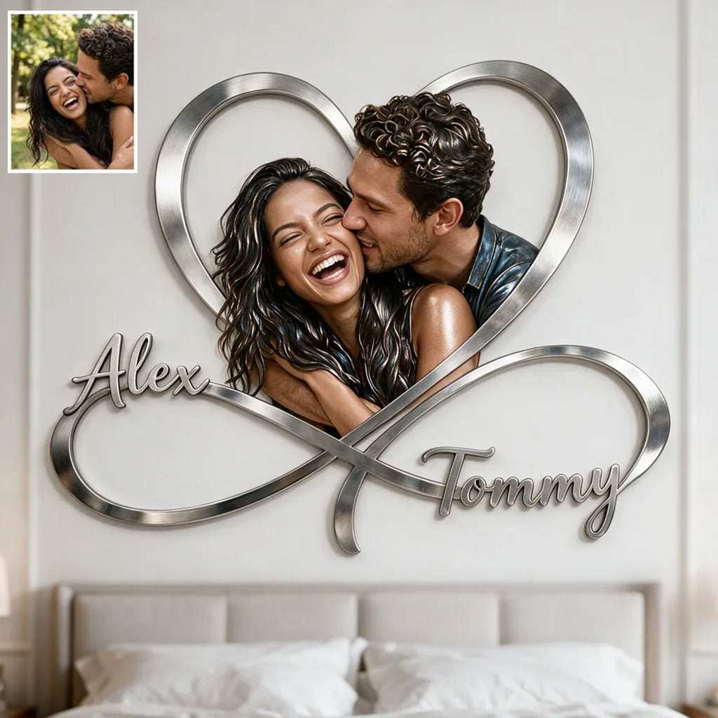 Personalisierte Foto Metalltafel für schwarze lesbische Paare