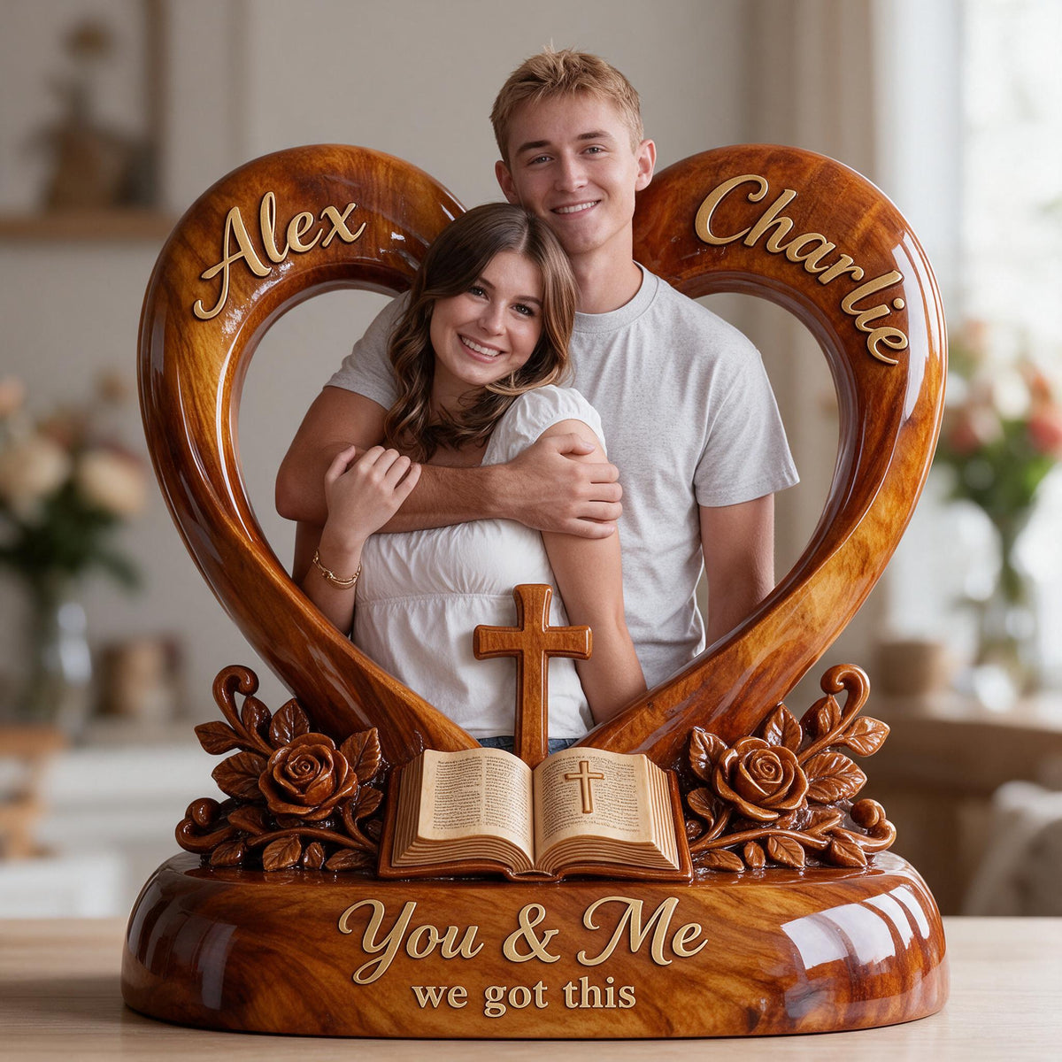 Personalized Custom Photo Husband Wife Couple Acrylic Plaque Romantic Keepsake Gift