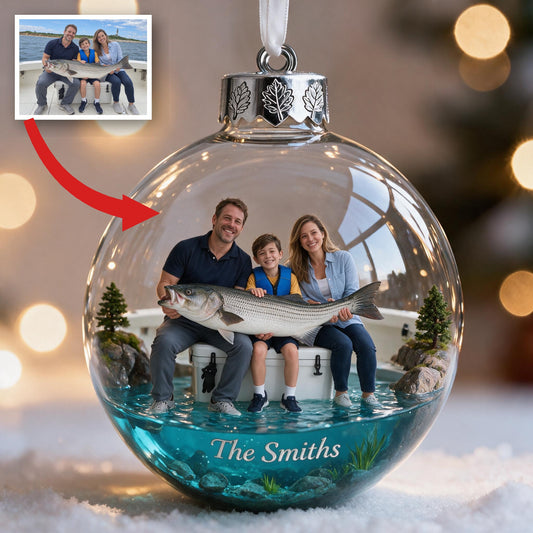 Personalisierte Foto-Weihnachtsangel-Familienornament Geschenk
