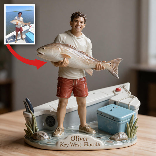 Personalisierte 3D Harzplatte Latino Fischer Geschenk