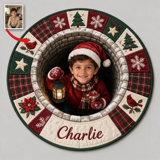 Personalized Christmas Latino Little Boy Non-Slip Tufted Rug Holiday Decor
