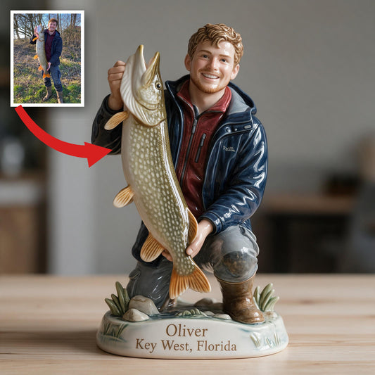 Personalisierte 3D Harzplakette für Fischer – Einzigartiges Geschenk