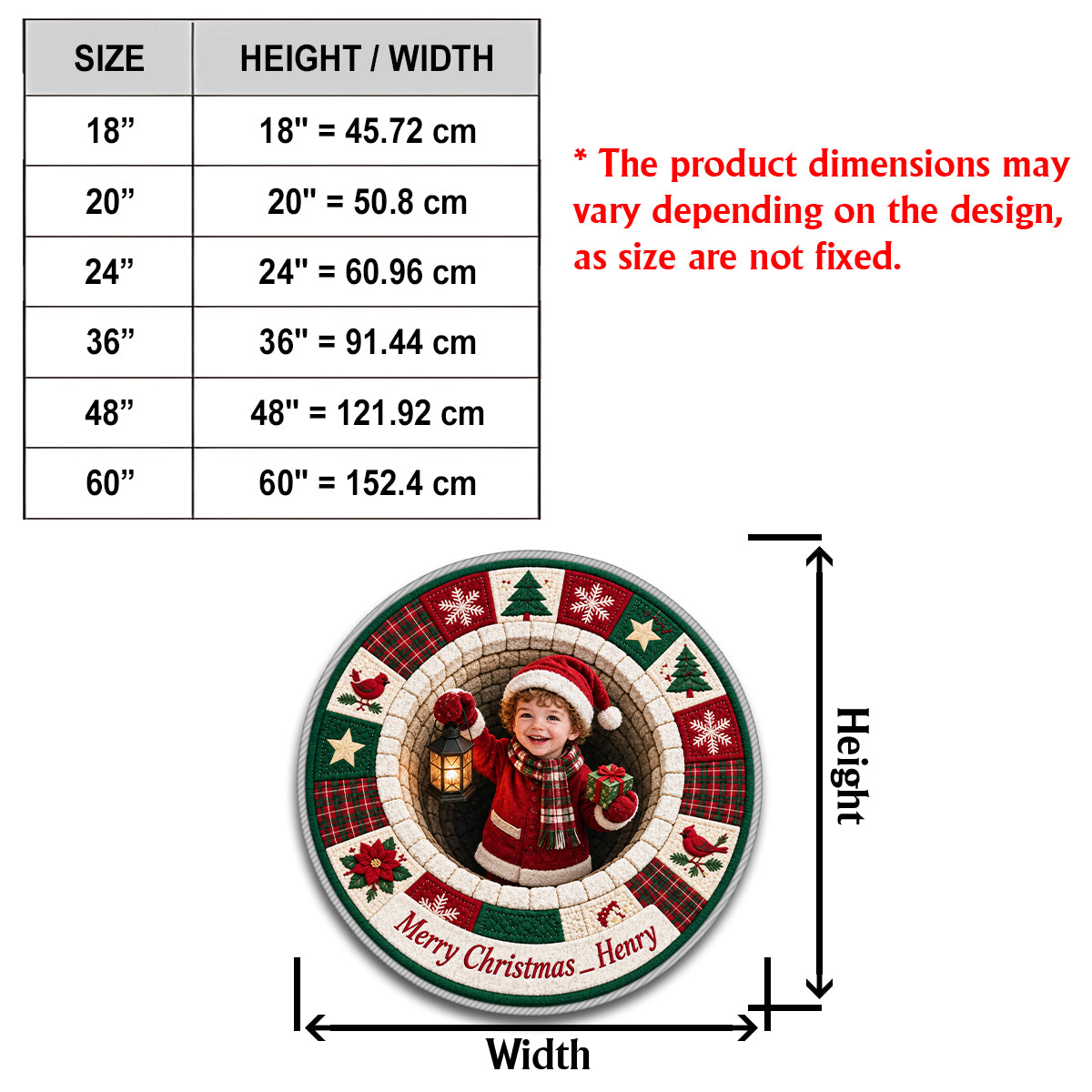 Personalized Christmas Black Little Girl Non-Slip Tufted Rug, Kids Holiday Home Decor Gift