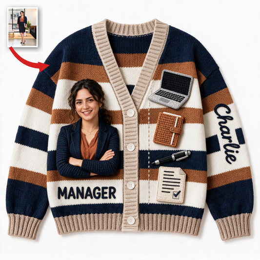 Cardigan Personnalisé pour Collègue Latina au Bureau