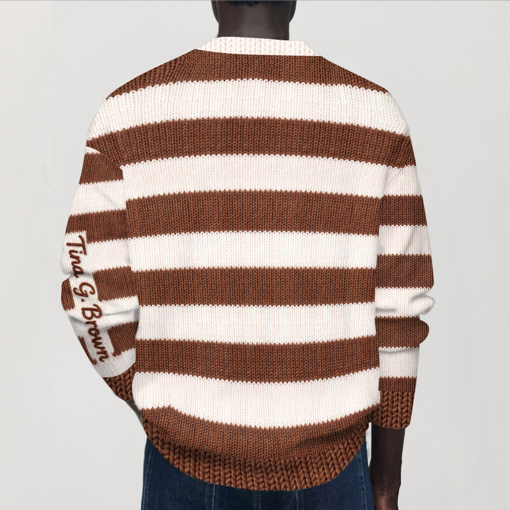 Personalized Latino Male Office Manager Cardigan Sweater