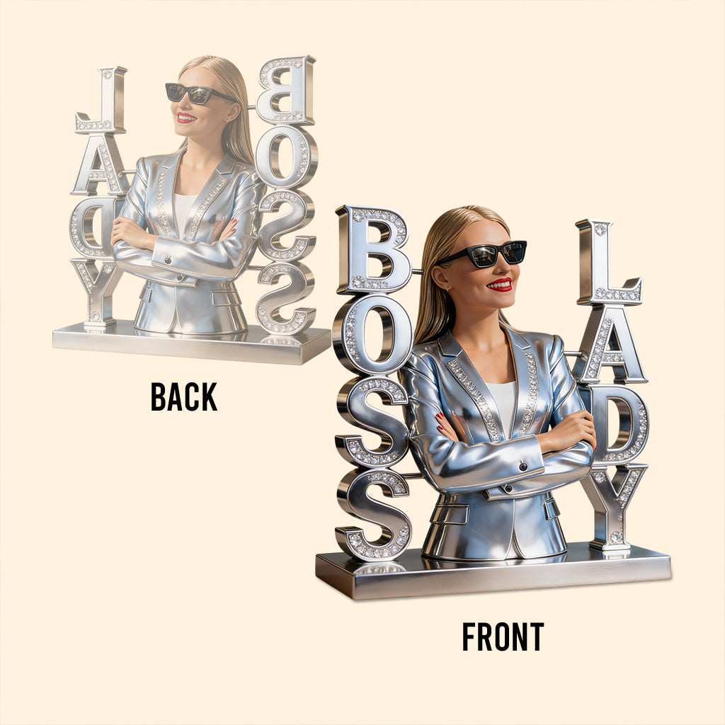 Personalized Custom Photo Older Female Boss Lady Custom Shaped Acrylic Plaque Office Gift