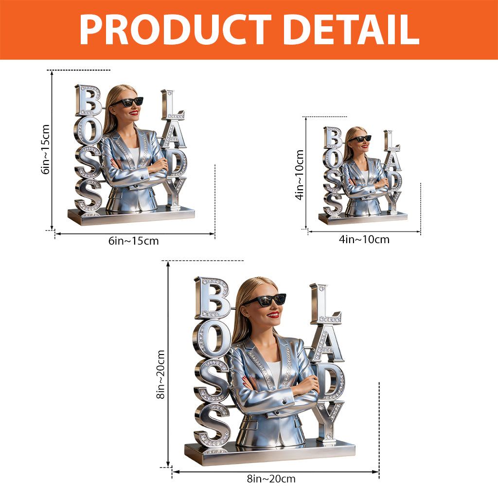 Personalized Custom Photo Older Female Boss Lady Custom Shaped Acrylic Plaque Office Gift