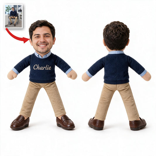 Poupée en Peluche Latino Masculin Personnalisée Cadeau pour Collègue