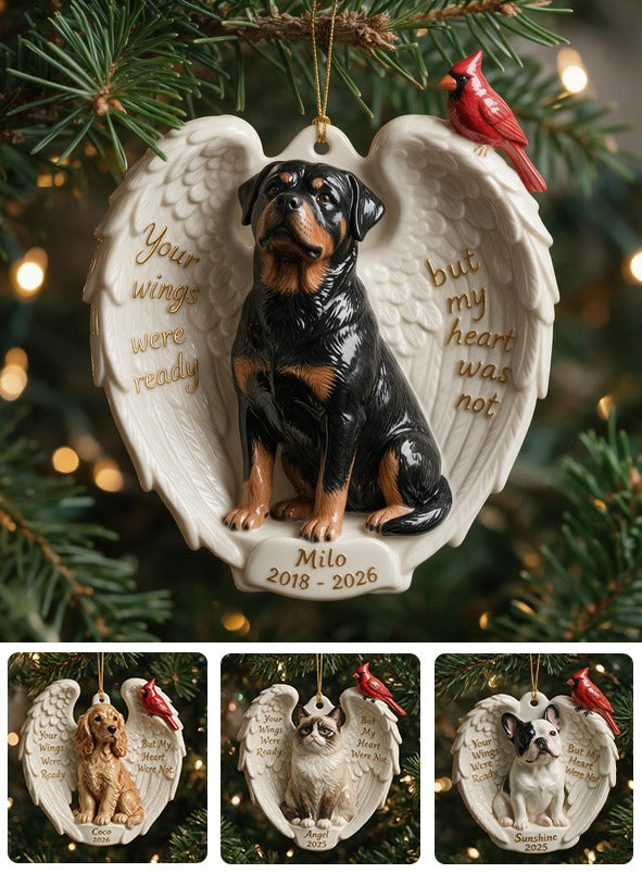Personalized Custom Photo Adult Black and Tan Rottweiler Memorial Ceramic Ornament