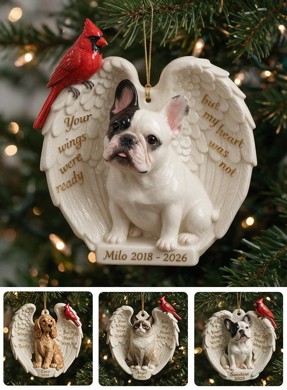 Personalized Custom Photo French Bulldog Memorial Ceramic Ornament Pet Keepsake