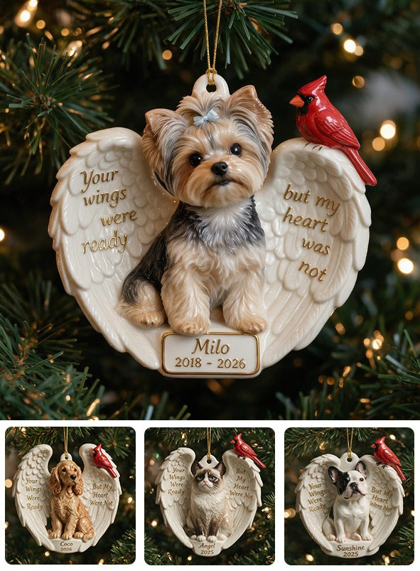 Personalized Custom Photo Yorkshire Terrier Memorial Ceramic Ornament
