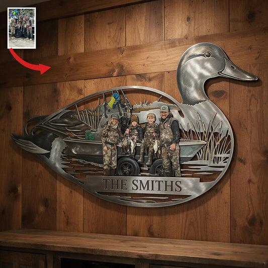 Personalisierte 3D Metall-Schild Jagdfamilie Wanddekoration