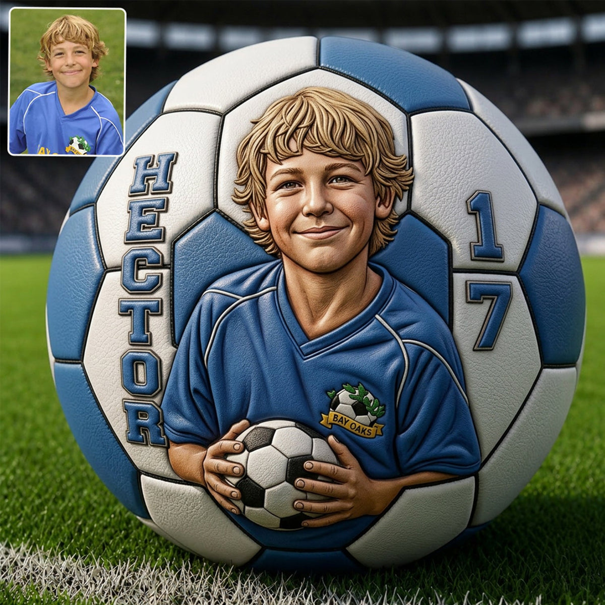 Personalized Birthday Black Little Boy Soccer Ball Gift For Son Grandson