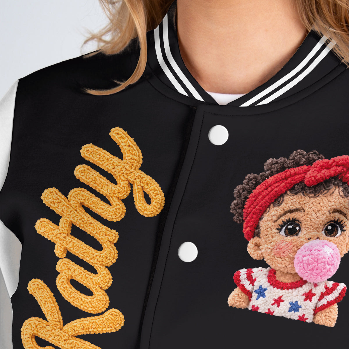 Personalized Little Girl Varsity Jacket Custom Gift for Daughter Granddaughter Niece