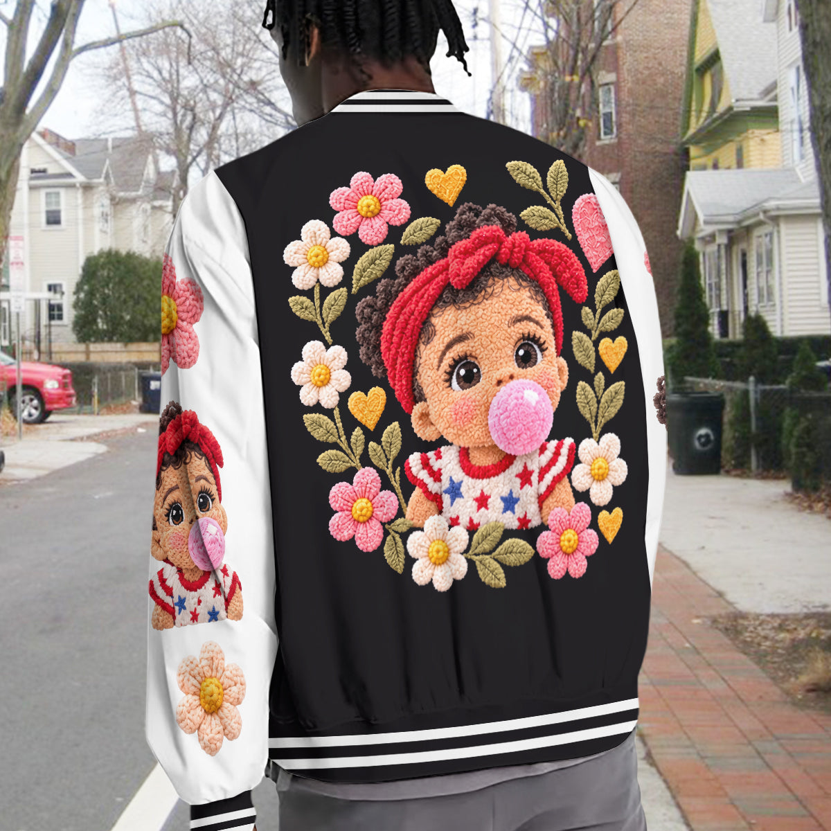 Personalized Little Girl Varsity Jacket Custom Gift for Daughter Granddaughter Niece