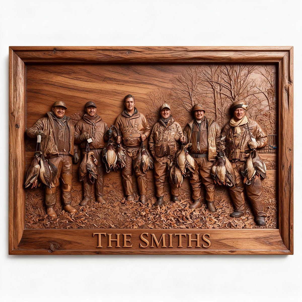 Personalized Custom Photo Duck Hunting Group Wood Sign Hunting Decor Gift