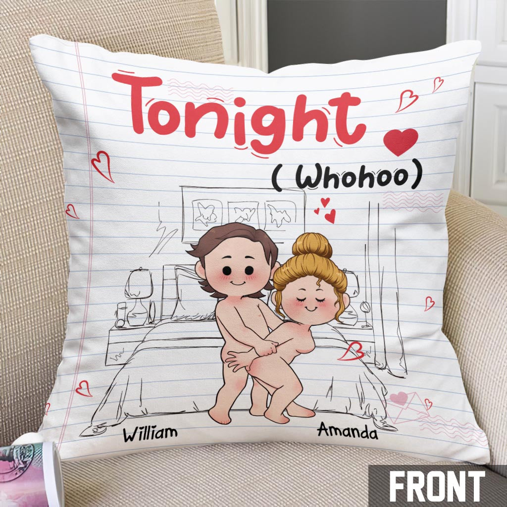 Tonight - Personalized Couple Throw Pillow