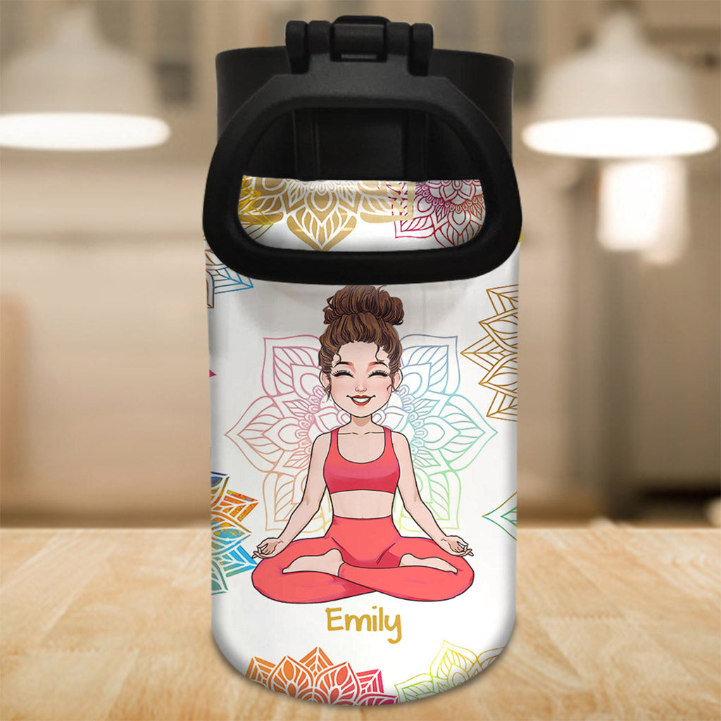Sei du selbst – Personalisierte Yoga-Trinkflasche für Kinder
