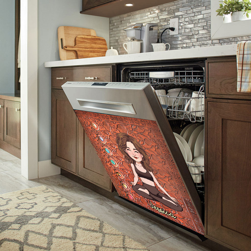 Namaste - Housse de lave-vaisselle personnalisée pour le yoga