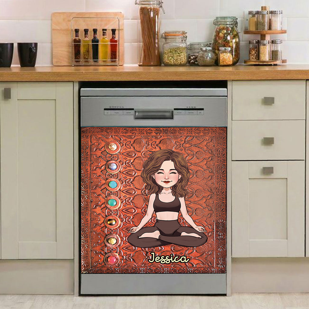 Namaste - Housse de lave-vaisselle personnalisée pour le yoga