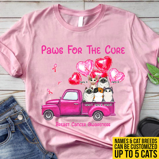 Paws For The Cure – Personalisiertes T-Shirt und Hoodie zur Sensibilisierung für Brustkrebs