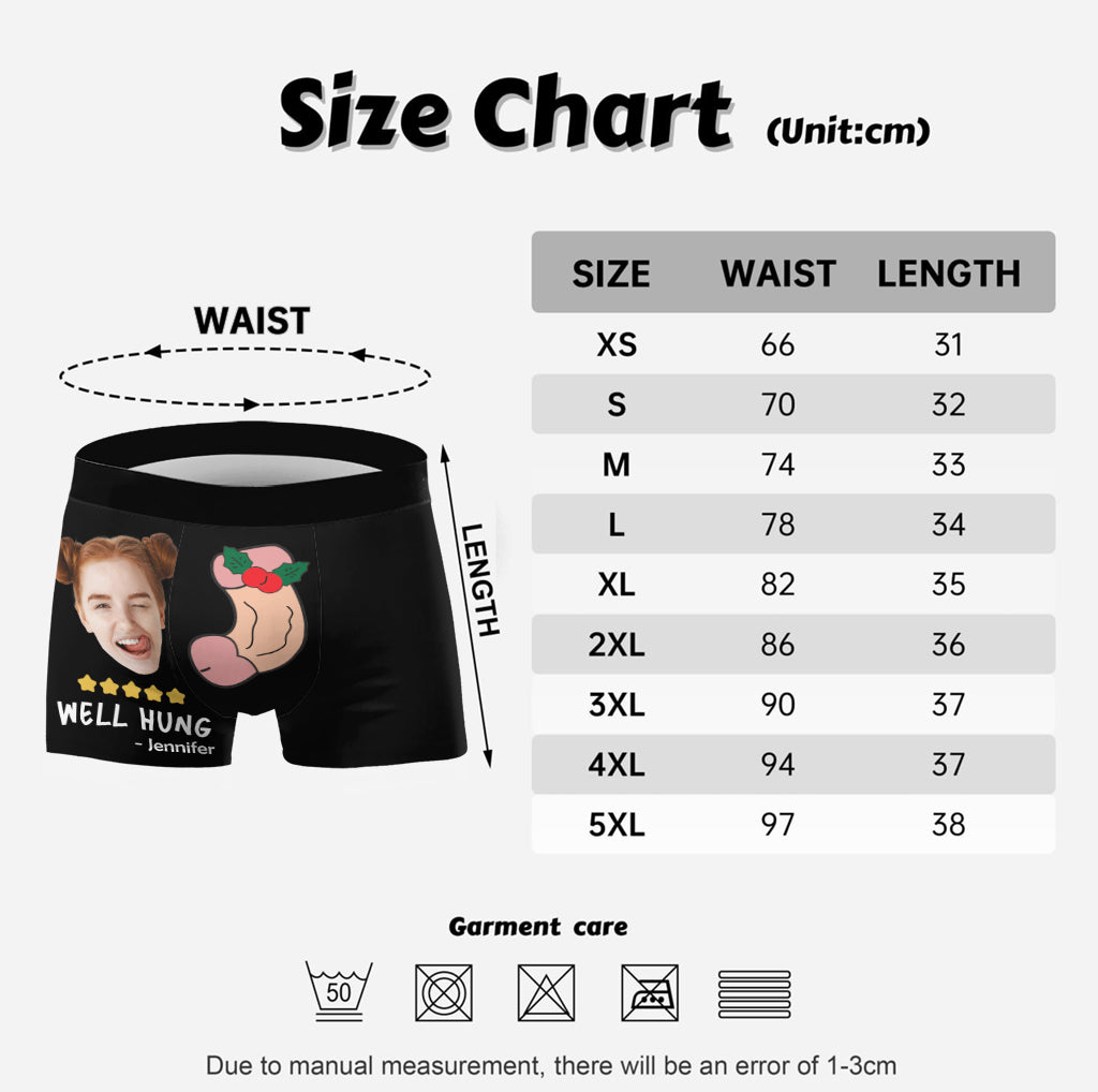 Well Hung - Personalized Couple Men Boxer Briefs