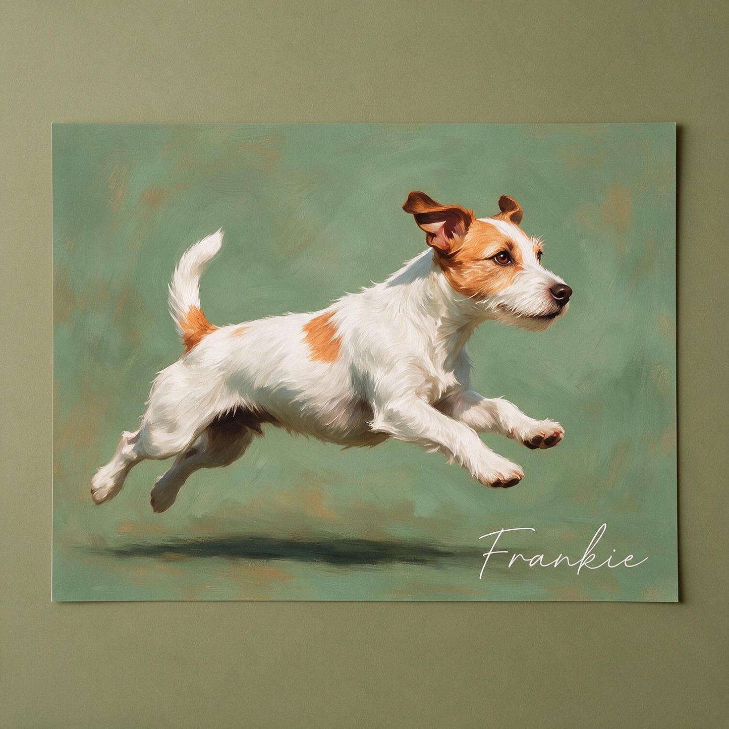 Personalized Zoomies Dog Poster - Custom Running Pet Portrait Wall Art Gift for Dog Lovers