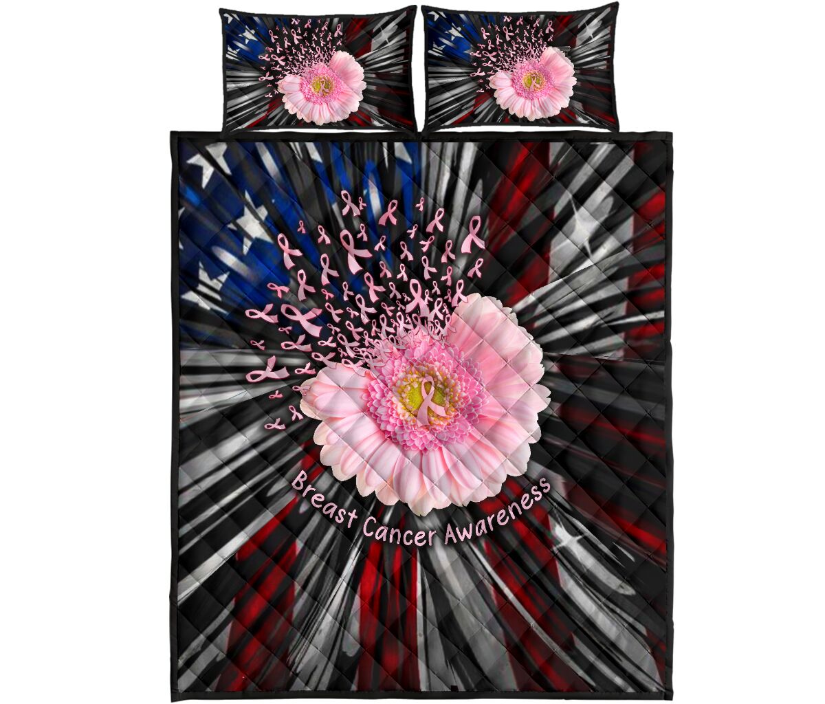 Quilt-Set zur Sensibilisierung für Brustkrebs 0622