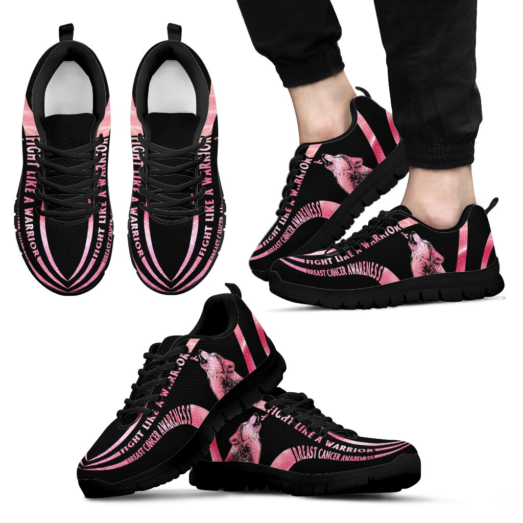 Fight Like A Warrior Breast Cancer Awareness Sneakers 0622