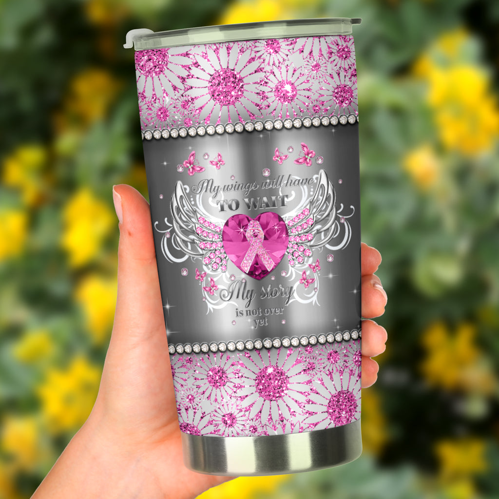 Gobelet de sensibilisation au cancer du sein « Mes ailes doivent attendre » 0622