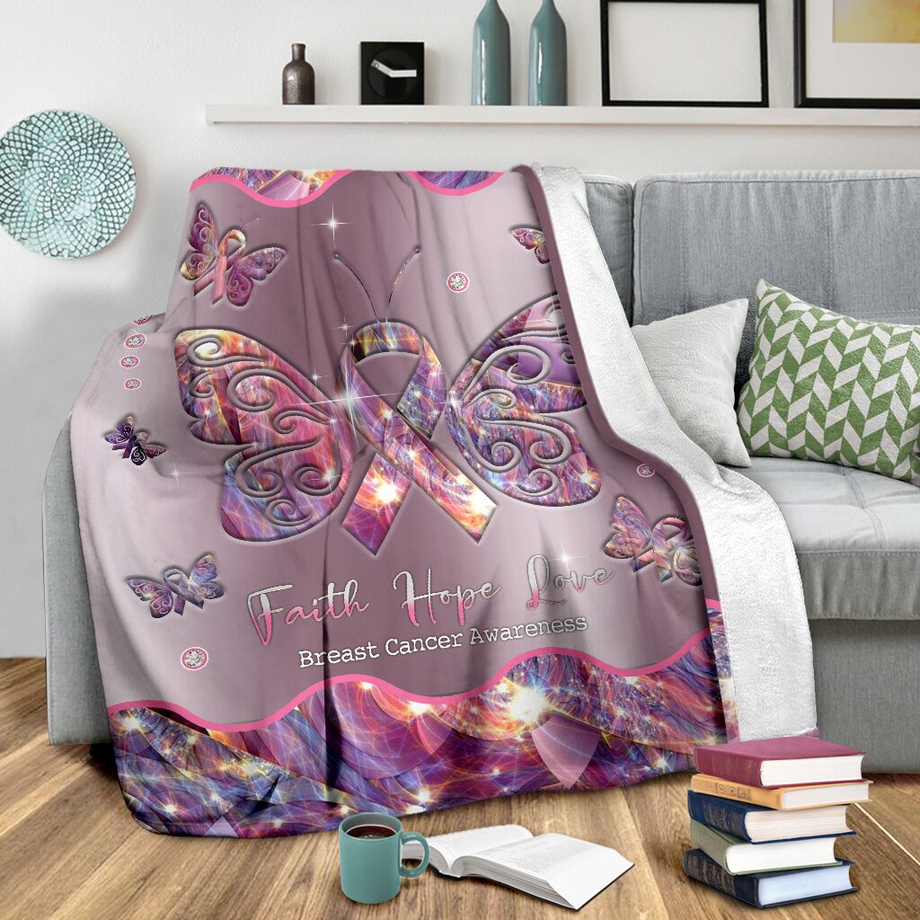 Couverture de sensibilisation au cancer du sein Foi, Espoir et Amour 0622