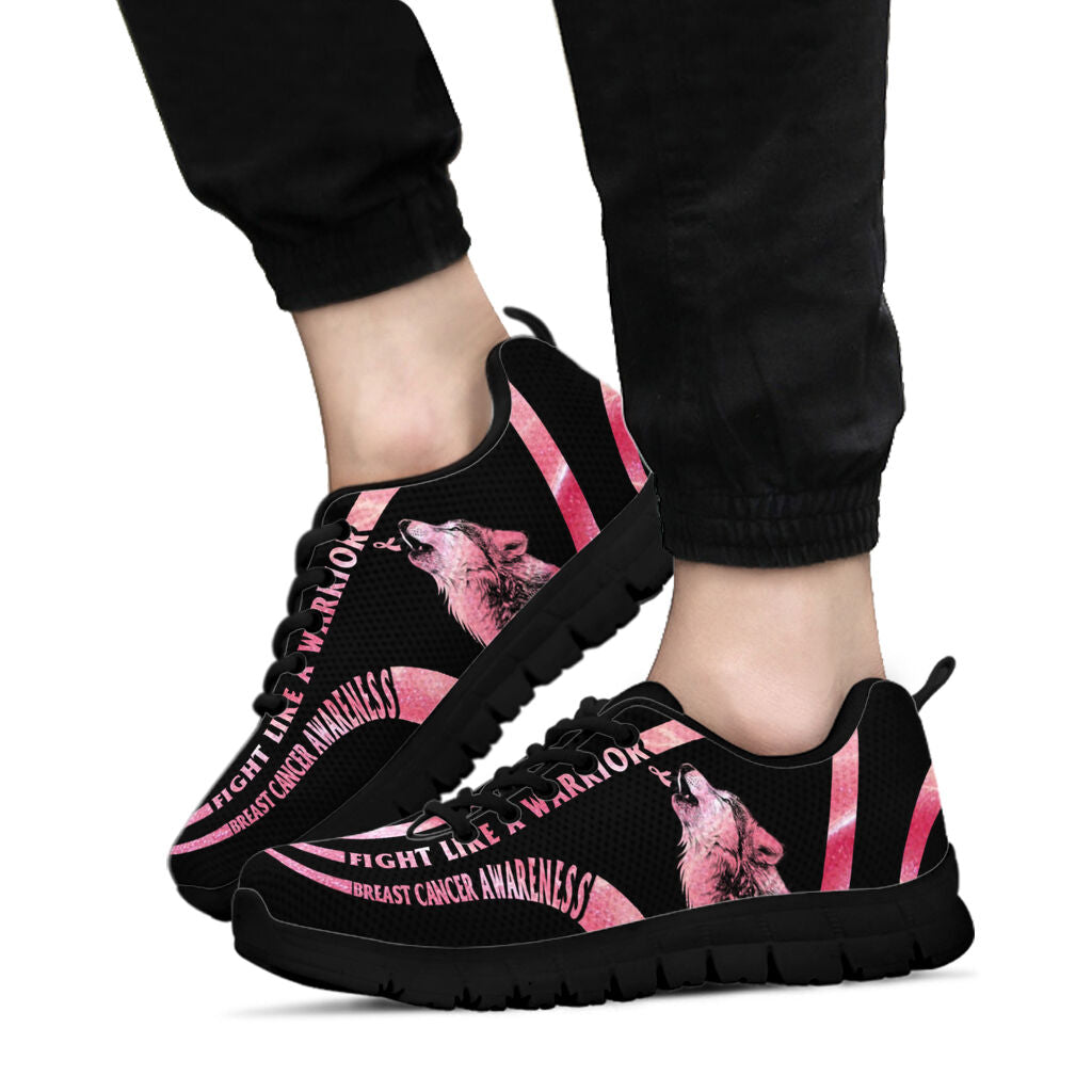 Fight Like A Warrior Breast Cancer Awareness Sneakers 0622